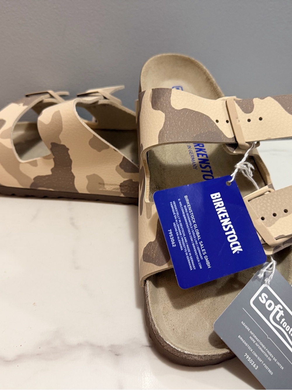 Birkenstock Kids Arizona Soft Footbed Sandal - Beige Camo